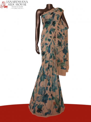 Exclusive Pure Printed Georgette Silk Saree